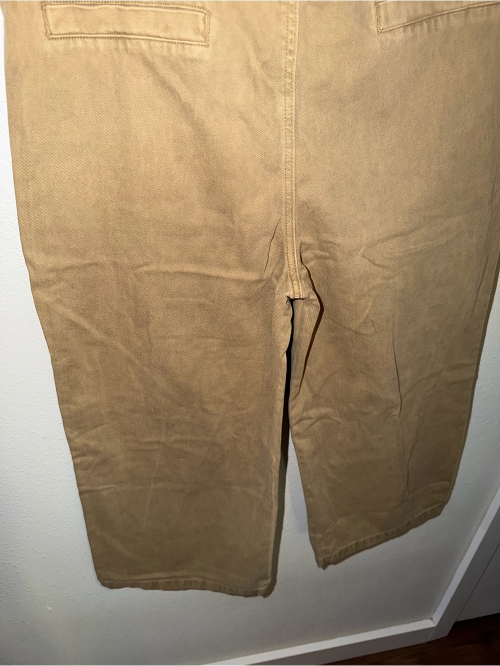 Zenana Outfitters Tan Wide-Leg Denim Overalls NWT - Picture 7 of 12